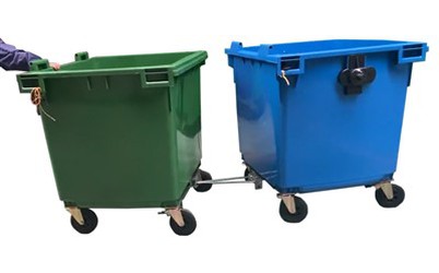 Poubelles extérieures 660L et 1100L avec crochet de remorquage