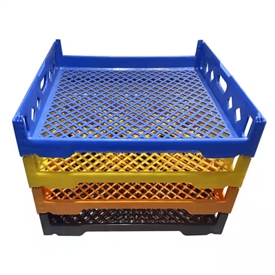 Plateau à pain de boulangerie empilable perforé de qualité alimentaire