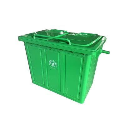 Poubelles en acier à 4 roues
